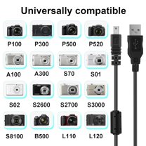WEIFEI-UC-E6 USB Cable for Nikon CoolPix S3000 S3300 S3500 S3700 S4000 S6300 S6500 S6600 P100 P530, Compatible with Nikon Digital SLR DSLR D750 D3200 D3300 D5300 D7200 (3.3ft)