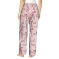 thumbnail image 3 of Naloa Orchids Flowers Print Women’s Ultra-Soft Comfy Pajama Lounge Pants with Pockets & Drawstring, 3 of 8