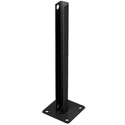 CRL PSB2CBL Matte Black AWS Steel Stanchion for 90 Degree Round Corner Posts