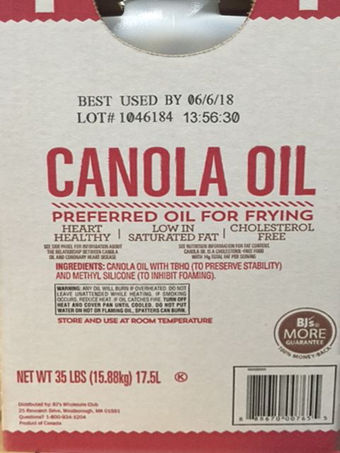 Wellsley Farms Canola Oil, 35 lbs
