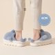 thumbnail image 3 of Pantuflas de algodón con diseño de tiburón y divertidos animales para mujer, pantuflas de suela gruesa para el hogar, pantuflas de felpa cálidas y antideslizantes para invierno 2022, 3 of 5