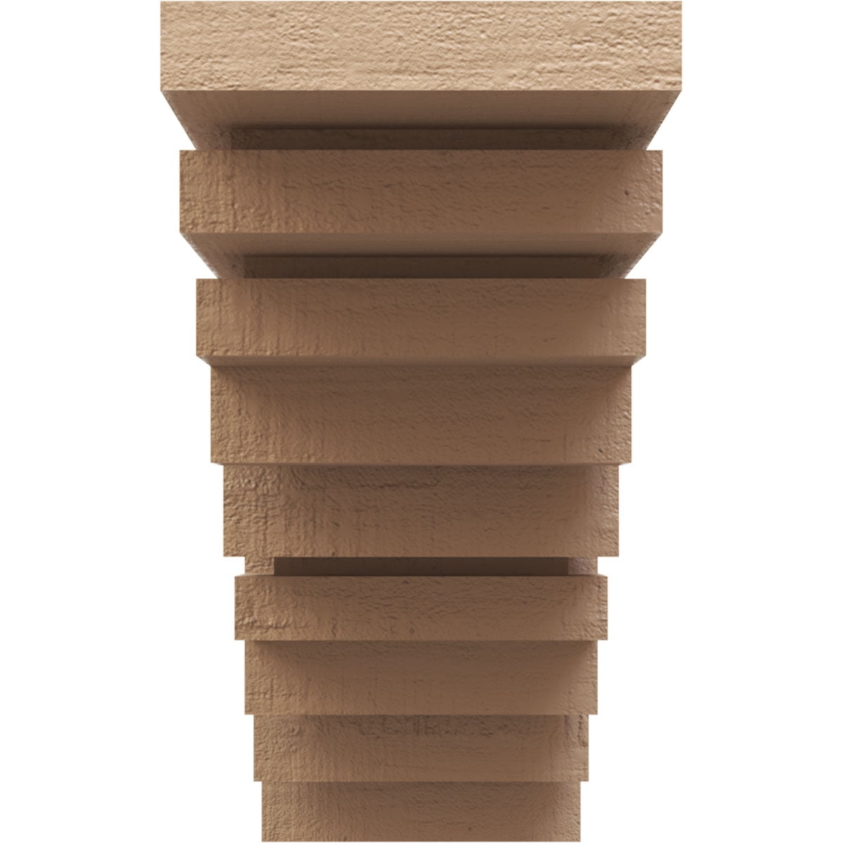 5"W x 15"D x 10"H Classic Landon Rough Cedar Woodgrain TimberThane Corbel, Primed Tan