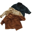thumbnail image 6 of URMAGIC Toddler Baby Boys Girls Jacket Long Sleeve Lapel Button Down Pocketed Shirts Coats Shacket Cardigan Top, 6 of 11