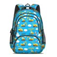 thumbnail image 2 of Excavator and Crane Blue Pattern Cute School Backpack Bag with Padded Back and Adjustable Shoulder Straps 16.9 X 12.6 X 5.9 Inches, 2 of 5