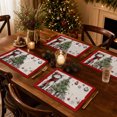 thumbnail image 6 of Dmlowu Christmas Placemats Set of 4, Heat-Resistant Washable Rectangular Table Mats, Christmas Table Decorations for Xmas Dining Home Kitchen Decor, 6 of 8