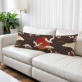 thumbnail image 2 of Japanese Style Body Pillow Covers 20"x54", Modern Cranes Cherry Flower Wave Brown Soft Brushed Microfiber Breathable Throw Pillow Covers, Decorative Pillowcase with Zipper for Couch Sofa Bedroom, 2 of 9