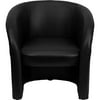 Contemporary Leather Guest and Reception Chair, Black