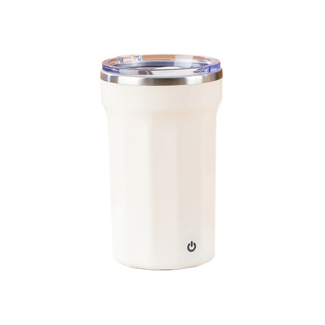 Taza mezcladora eléctrica Inteprter de Acero inoxidable elegante y versátil con agitación automática Teteras blanco lechoso