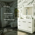 thumbnail image 7 of Eviva Lugano 48" White Modern Bathroom Vanity with White Integrated Acrylic Sink, 7 of 7