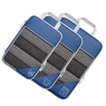 thumbnail image 3 of Kit de cubo de embalaje de compresión de 3 piezas, diseño de malla, visible, impermeable, portátil para viajes, uso diario, azul marino, 3 of 10