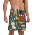 thumbnail image 2 of Wukai Cute Animal Forest Men’s Short Pajama Pants With Pockets Soft Sleep Pj Shorts for Men-Medium, 2 of 6