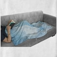 thumbnail image 6 of Wedding Soft Flannel Fleece Throw Blanket, Engagement Rings Pearls on Pastel Colored Dreamy Background Artwork Print, Cozy Plush for Indoor and Outdoor Use, 60" x 80", Pale Blue White, by Ambesonne, 6 of 6