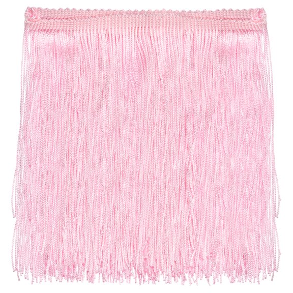 Uxcell 5 Yard x 8" Chainette Fringe Trim Tassel Sewing Trim for DIY Sewing CraftsShade Decoration, Pink