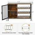 thumbnail image 4 of BEKAY Wine Cabinet, Industrial Wine Bar Cabinets with Removable Wine Rack for Liquor and Glasses, 4 of 7