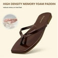 thumbnail image 4 of Flip Flops For Women Comfortable Round Toe Beach Sandals Vegan Leather Strap Slides Slip On Dressy Flats Sandals For Women, 4 of 5