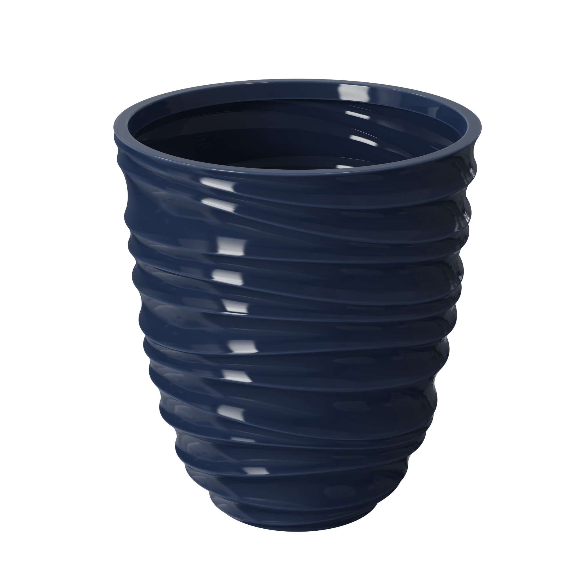Mainstays Capri 16" x 16" x 18" Round Blue Cove Plastic Planter