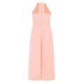 thumbnail image 2 of YiZYiF Girls Chiffon Halter Neck Wide Leg Jumpsuit Juniors Ball Gown High Waist Ruffle Pants Romper Pageant Party Outfit Pink 12, 2 of 5