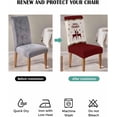 thumbnail image 4 of Stretch Chair Covers Set of 6, Christmas Animal Elk Winter Snowflake Universal Fit Elastic Decorative Dining Chairs Slipcovers for Wedding, Banquet, Red Buffalo Plaid Country Flower Berry, 4 of 6