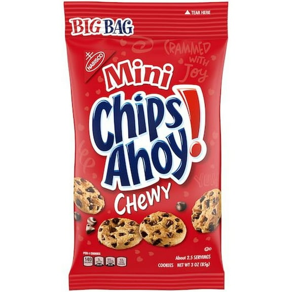 Chips Ahoy Mini Chewy Cookies, 3 Ounce -- 12 per Case.