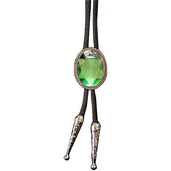 Yammee Carved Bolo Tie Western Necktie Diamond Stone Lariat Necklace for Men Gentleman