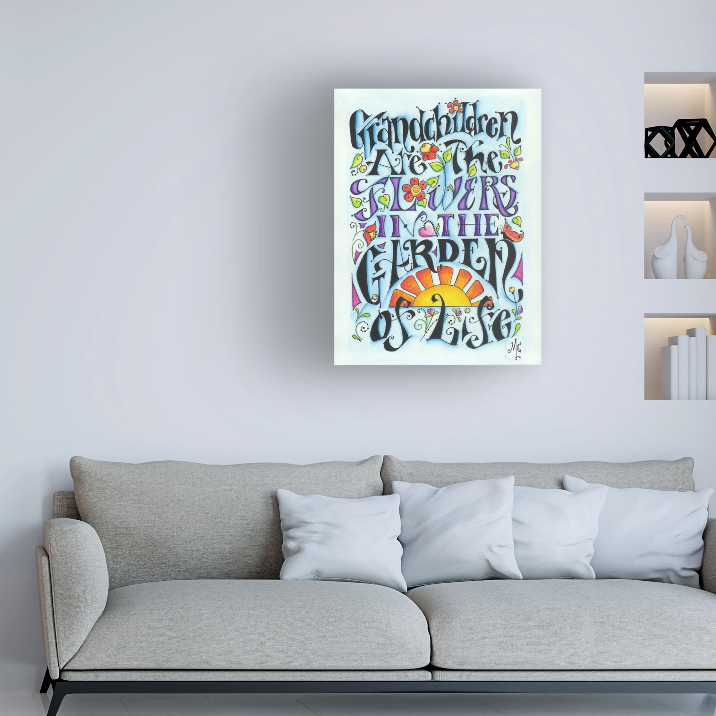 Trademark Fine Art 'Grandchildren' Canvas Art by Maureen Lisa Costello