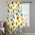thumbnail image 4 of Yellow Sunflowers Sheer Curtains 63 Inches Long, Farmhouse Summer Botanical Watercolor Light Filering Curtains, Breathable Simi Curtain Privacy Drapes for Living Room Bedroom Window Treatment, 4 of 9