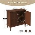 thumbnail image 6 of CBJCBJ 31.4"Mid Century Modern Sideboard Buffet Cabinet ,  Storage Cabinet with Adjustable Shelves, Accent Cabinet for Entryway, Dining Room, Brown, 6 of 8