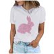 thumbnail image 2 of Tops de Cuello Alto para las Mujeres Amante Impreso Camiseta Cuello Redondo Manga Corta, Poliéster Spandex, 2 of 7