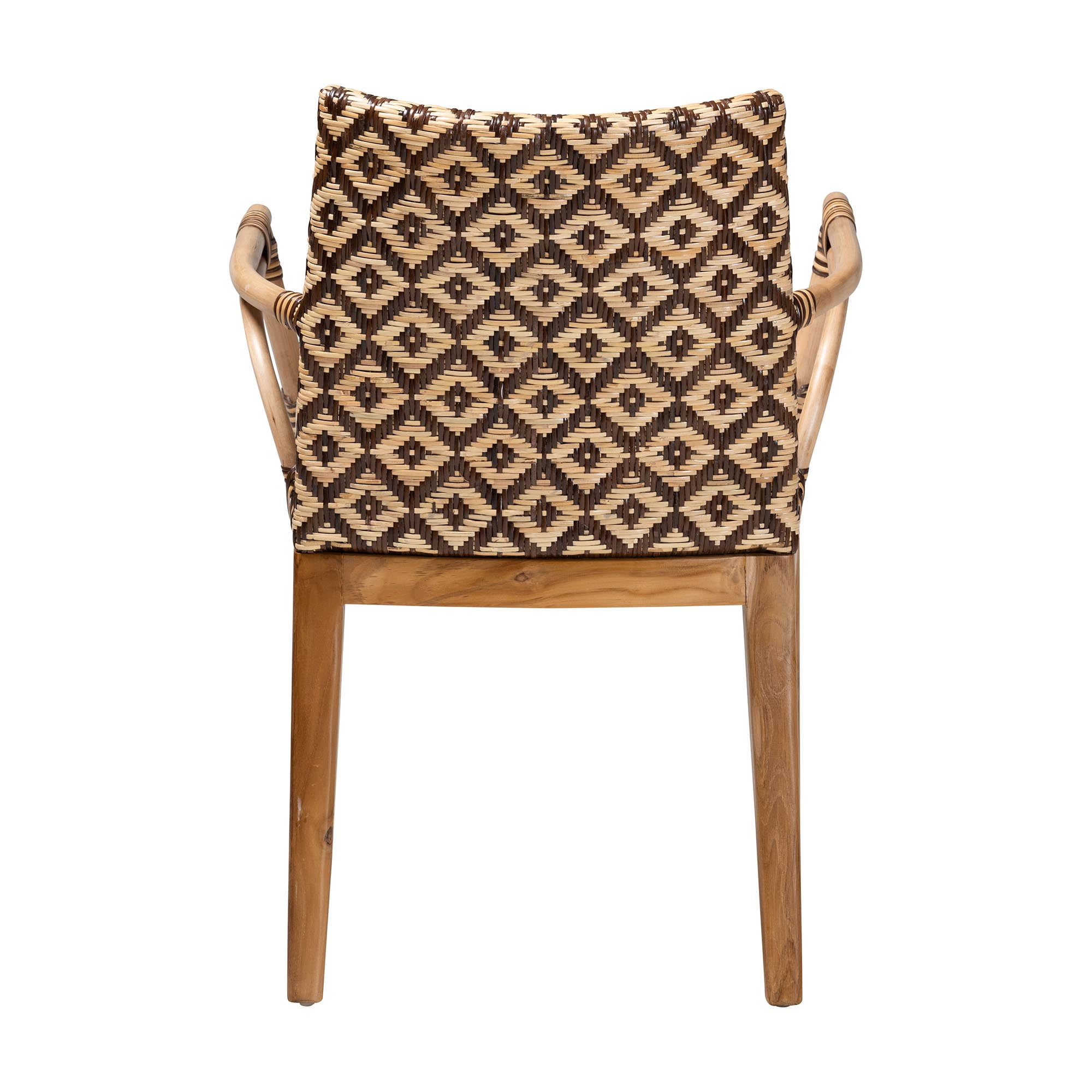 bali & pari Storsel Boho Dining Chair, 17.7" H Seat Height, Natural Brown