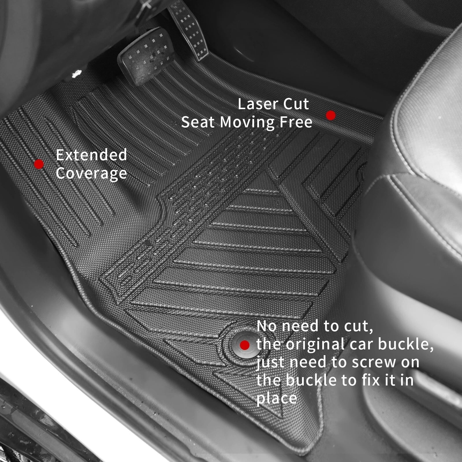 Floor Mats for 2018-2023 Chevrolet Traverse (Fit 2024 Traverse Limited) 7 Seats Cargo Liner Back Seat Cover 2023 Chevy Traverse Accessories (Trunk Mat+Backrest Mats+Floor Mats)
