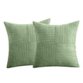 thumbnail image 5 of Sofa Pillow Covers, Decor for Living Room, Cozy Home Decor, Square Pillow Covers, 2Pc 18X18 Inch Corduroy Modern Solid Color Throw Pillow Set, Soft Striped Pillow Covers, Home, 5 of 7