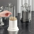 thumbnail image 6 of Wmkox8yii 10-Ounce Acrylic Qtip Holder Dispenser for Cotton Swabs,Balls,Pads,Floss Picks,Clear Canister Apothecary Jar Set,Bathroom Essentials Accessories Decor,Makeup Storage Organizer, 6 of 7