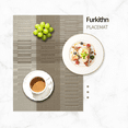 thumbnail image 5 of Furkithn Placemats Set of 4, PVC Waterproof Washable Table Mats 12 x 18 Inch, Heat Resistant Woven Placemats for Dining Room Kitchen Table, Light Gold, 5 of 7