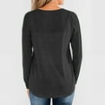thumbnail image 3 of Women's Loose Fit Long Sleeve Knit Button Front Casual Sweater Tops Soft Comfortable Solid Color Blouse Shirt, 3 of 3