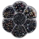 thumbnail image 5 of 2800 cuentas planas de media perla de 2 a 10 mm para decoración de prendas, manualidades, brillo satinado, cuentas sueltas para decoración de uñas. negro, 5 of 7