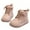 Khaki, variant on Little and Big Girls' Faux Fur Boots Fleece Lined Slip-On Boots Soft Sole Comfortable Footwear Warm Boots Toddler Shoes Solid Color Breathable Winter Fashion Footwear