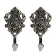 thumbnail image 5 of WEUVEB 2Pcs Multifunctional Golden Metal Coat Hooks with Vintage Embossing for Living Room, 5 of 8