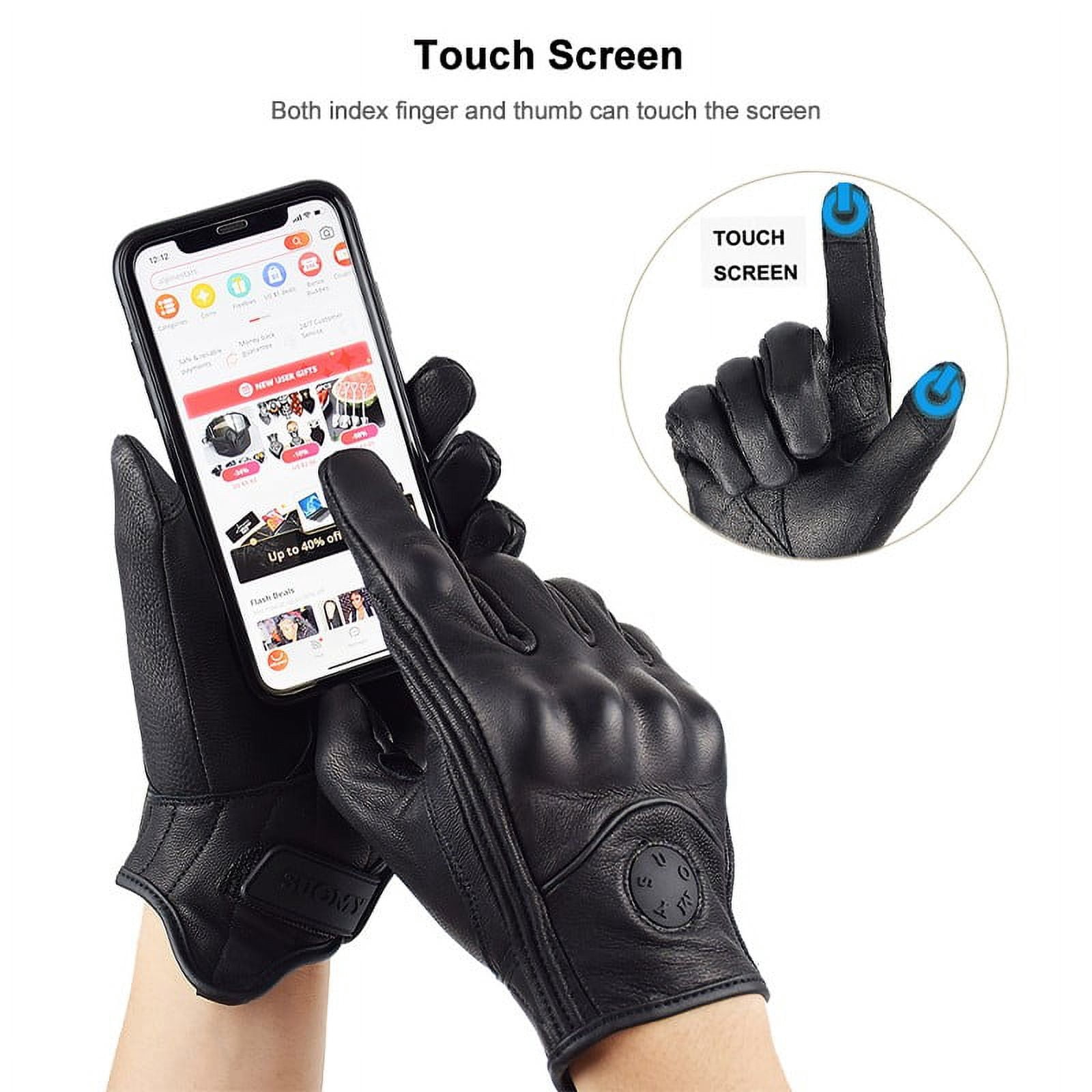 New Goatskin Motorcycle Gloves Summer Men Perforated Retro Leather Motorbike Motocross Glove Lady Motorcyclist Guantes
