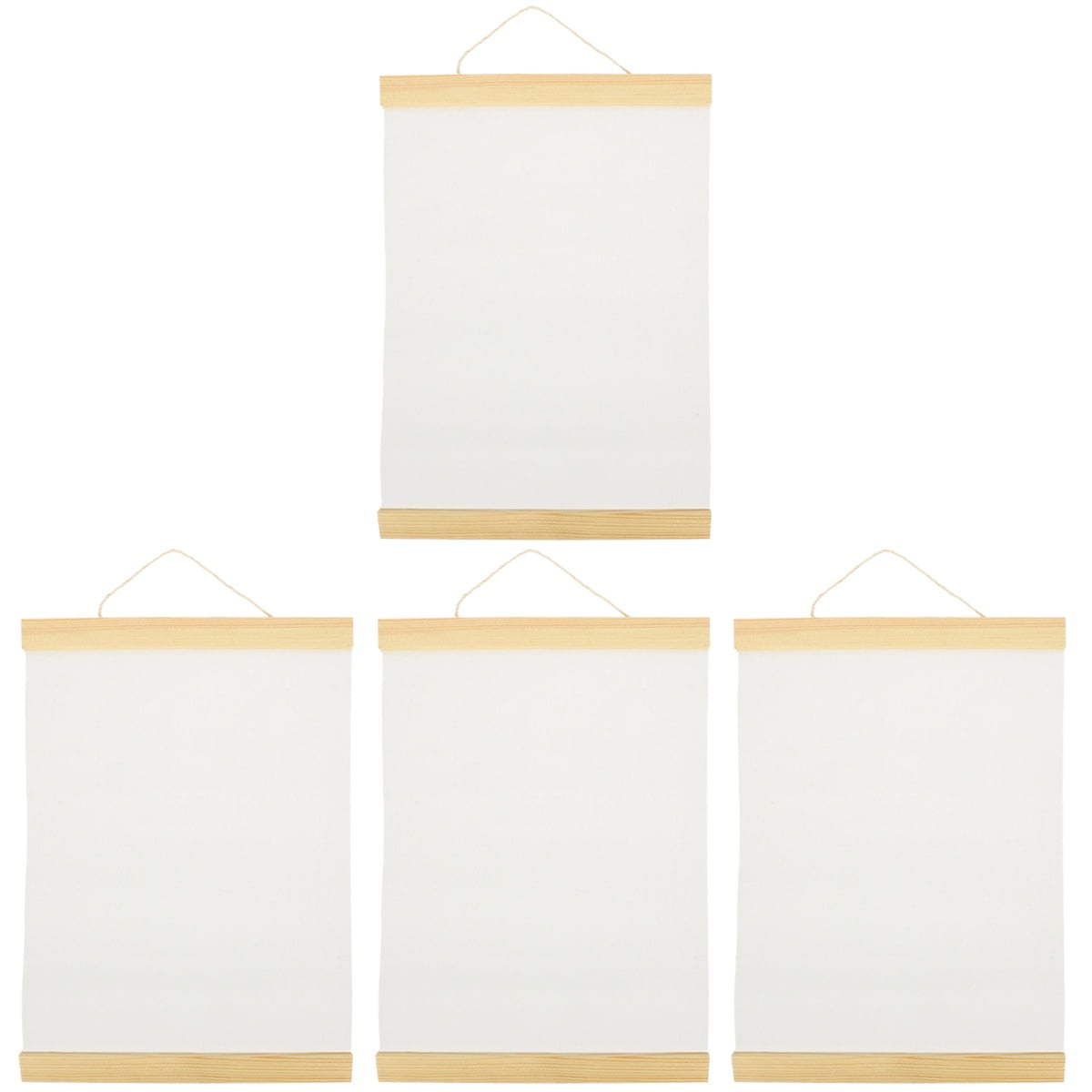 Worgeous 4pcs Hanging Oil Painting Sheet Blank Oil Painting Canvas Hanging Painting Canvas Sheet