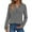 14#Gray, variant on Womens Long Sleeve Shirts Business Casual Outfits Dressy Tops Blouses Henley V Neck Fall Clothes Turquoise L