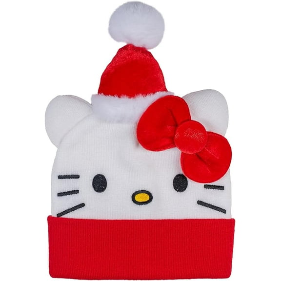 Novelty KITTY SANTA Winter Beanie
