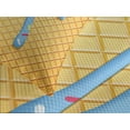 thumbnail image 4 of Ambesonne Ice Cream Quilted Bedspread Set 3 Pcs, Waffle, King Size, Apricot, 4 of 5