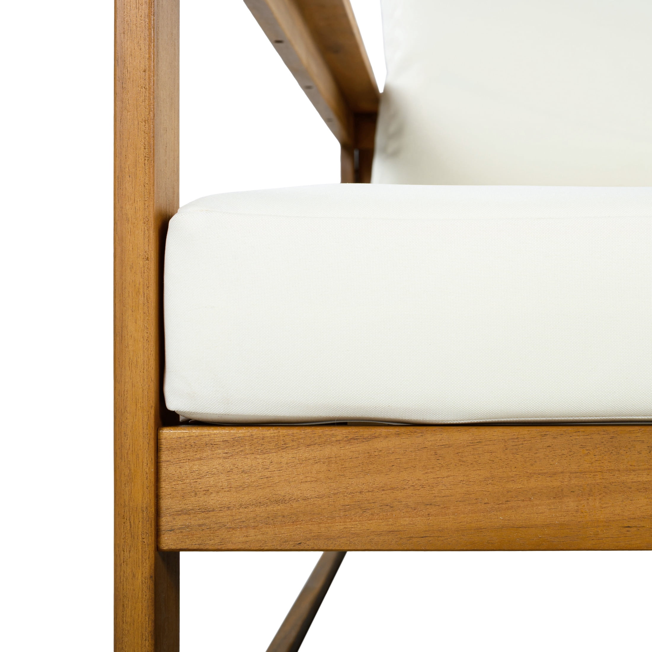 Christopher Knight Home Modern Outdoor Double Daybed, Acacia Wood Frame with Cushions, Teak+Beige, Set of 2