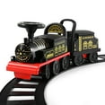 thumbnail image 5 of JOYLDIAS 6V Electric Ride on Train for Kids with Curved Tracks, Songs, Stories, Lights, Horns, Storage and Foot Pedals, Black, 5 of 9