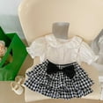 thumbnail image 4 of EnJoCho Baby Girls Spring Summer Plaid Bow Tie Skirts Tulle Tutu Skirts Little&Big Girl Cute Shorts Dress, 4 of 4