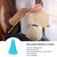 thumbnail image 4 of 20 Pcs Needle Tip Cover Knitting Circular Needles Weaving Kit Covers Point Silicone Plastic, 4 of 6