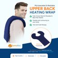 thumbnail image 2 of SunnyBay Shoulder and Upper Back Heating Pad, Microwavable Cold or Heated Neck and Shoulder Wrap, Weighted Moist Pain Relief Pack with Washable Cover and Flaxseed Filling, Extra Large, Navy Blue, 2 of 12