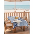 thumbnail image 2 of Outdoor Tablecloth with Umbrella Hole for Patio/Picnic/Party/Camping, Blue Beige Coastal Waterproof Table Cloth Rectangle Table Cover Washable, Summer Coral Beach Nautical (60"x 84"), 2 of 9
