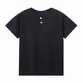 thumbnail image 3 of Fgnfyis Boys Shirts Summer Children's Solid Color Button Short Sleeve Shirt Casual for Middle and Large Kids 1-11 Years Boys Tshirts A 7-8 Years, 3 of 9