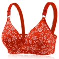 thumbnail image 5 of Bras for Women No Underwire, Audhol Ladies Back Lace Underwear Lady Side Buckle without Gathered for The Movement Proof Bra Wireless Bras for Women Red 36, 5 of 5